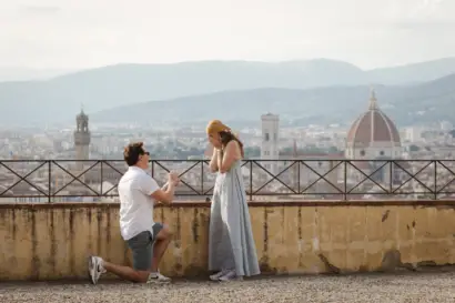 wedding proposal photographer in florence tuscany